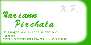 mariann pirchala business card